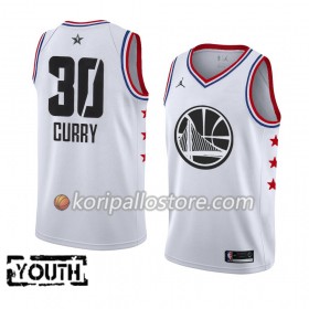 Golden State Warriors Stephen Curry 30 2019 All Star Jordan Brand Valkoinen Lasten Pelipaidat Swingman